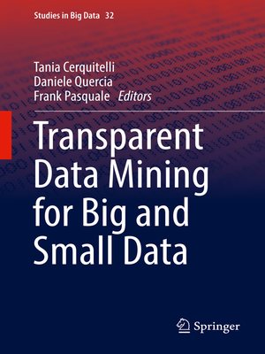 cover image of Transparent Data Mining for Big and Small Data